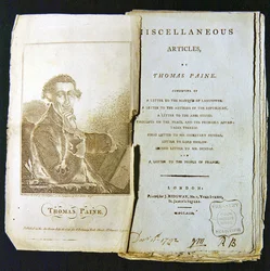 Frontispice aux articles divers de Thomas Paine, publié en 1791